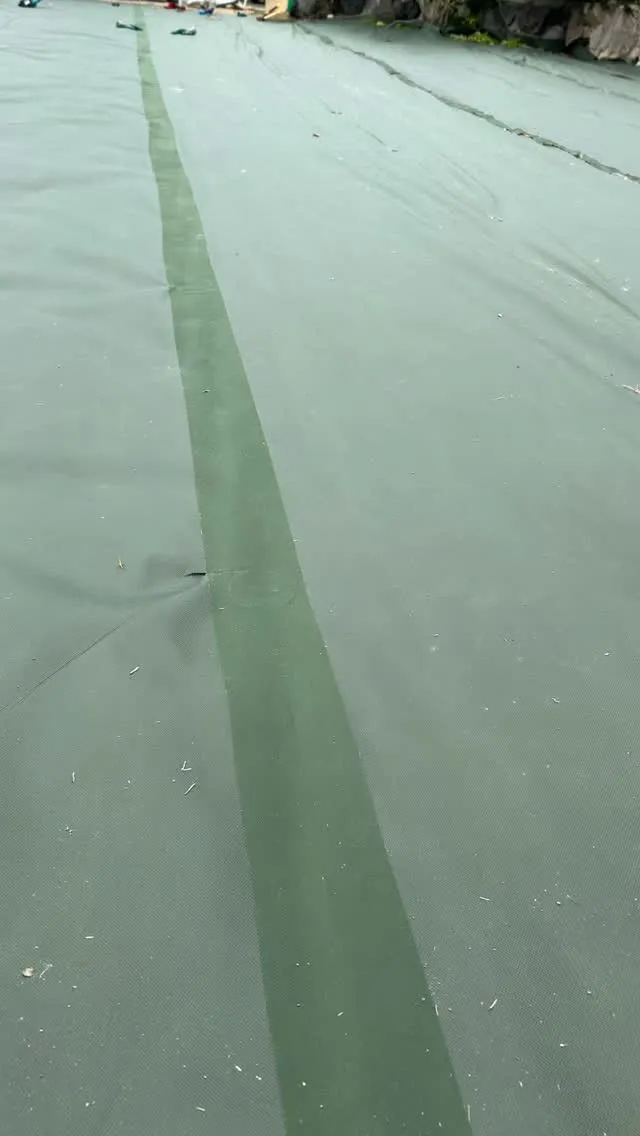 悲しい😭お知らせです！防草シートが台風🌀にやられました！